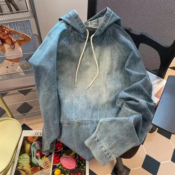 VIBE Oversize sweatshirt hoodie in hip-hop retro jeans style y2k Size US L / EU 52-54 / 3 - 1 Thumbnail