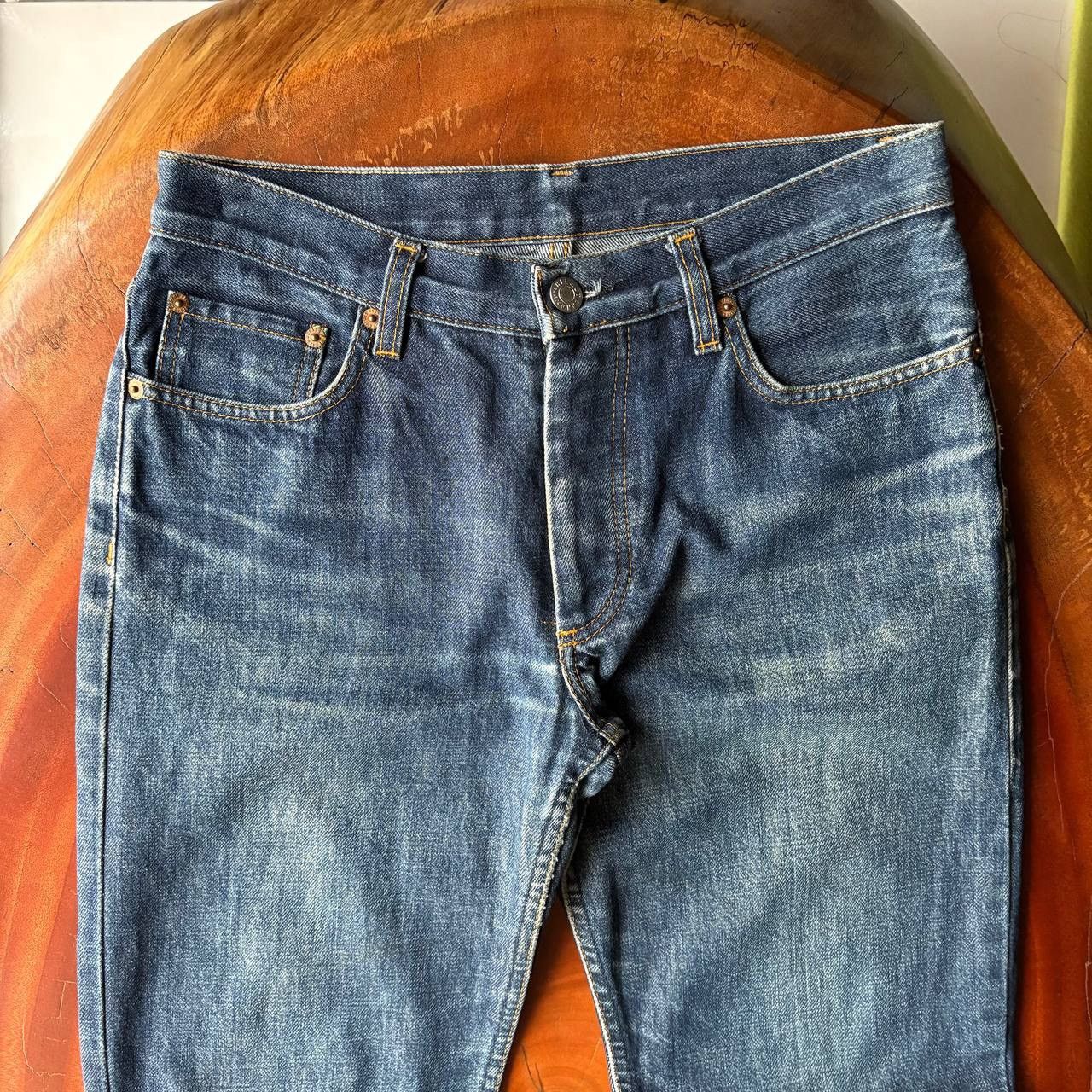 Helmut Lang Vintage Helmut Lang 1998 Classic Raw Denim Button Fly Jeans Size US 30 / EU 46 - 3 Thumbnail