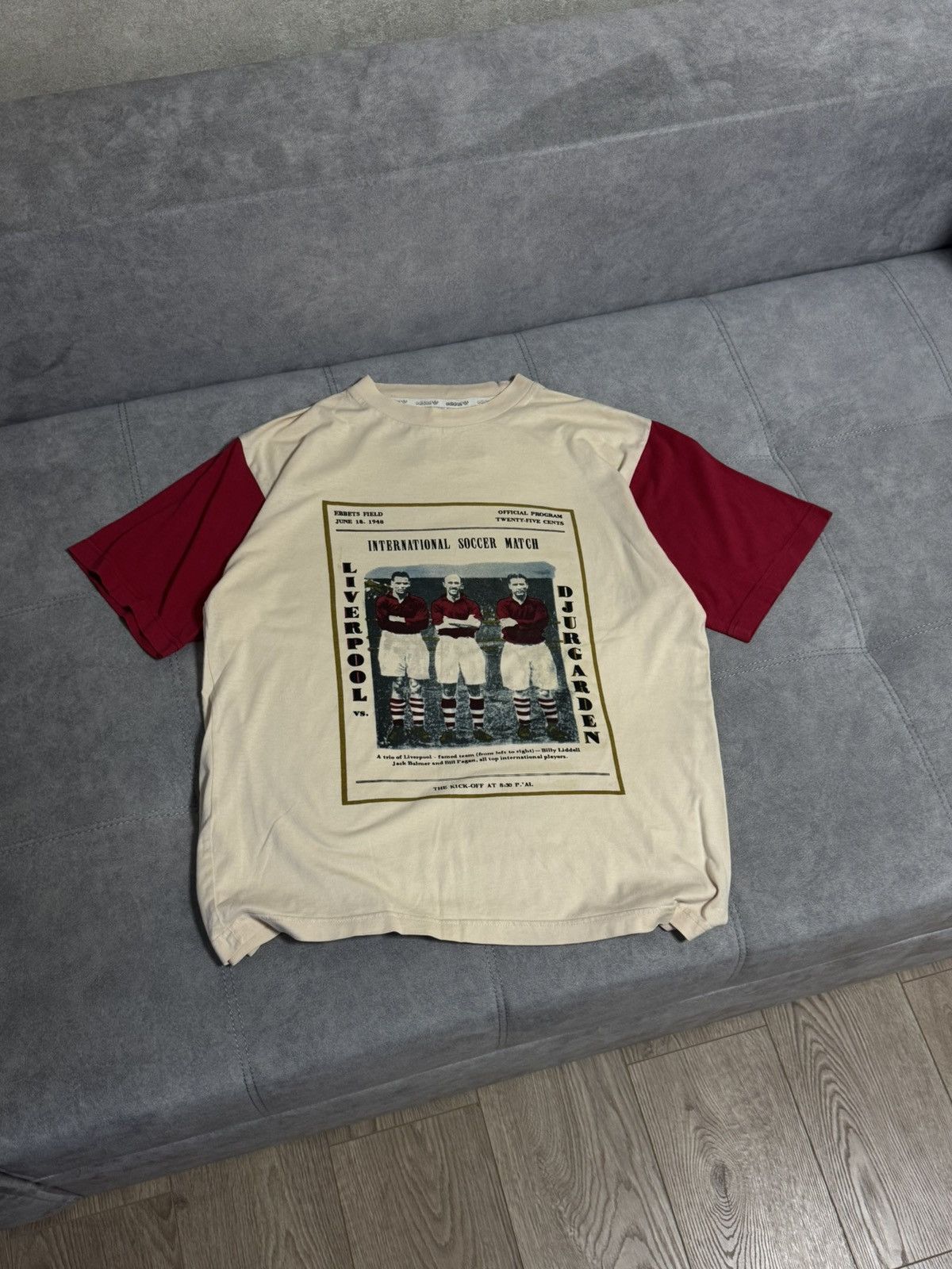 Adidas × Vintage Vintage Archive Liverpool vs Djurgarden 1948 soccer t-shirt Size US M / EU 48-50 / 2 - 5 Thumbnail