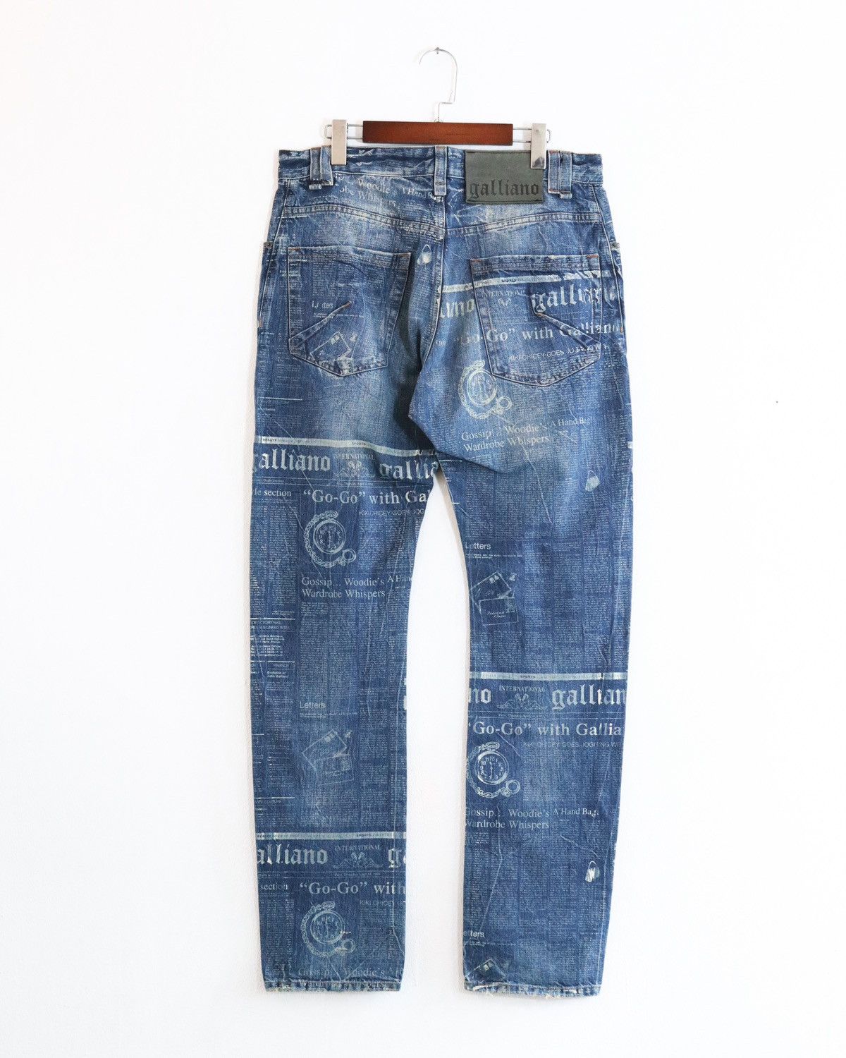 John Galliano Galliano Newspaper Denim Size US 33 - 2 Thumbnail