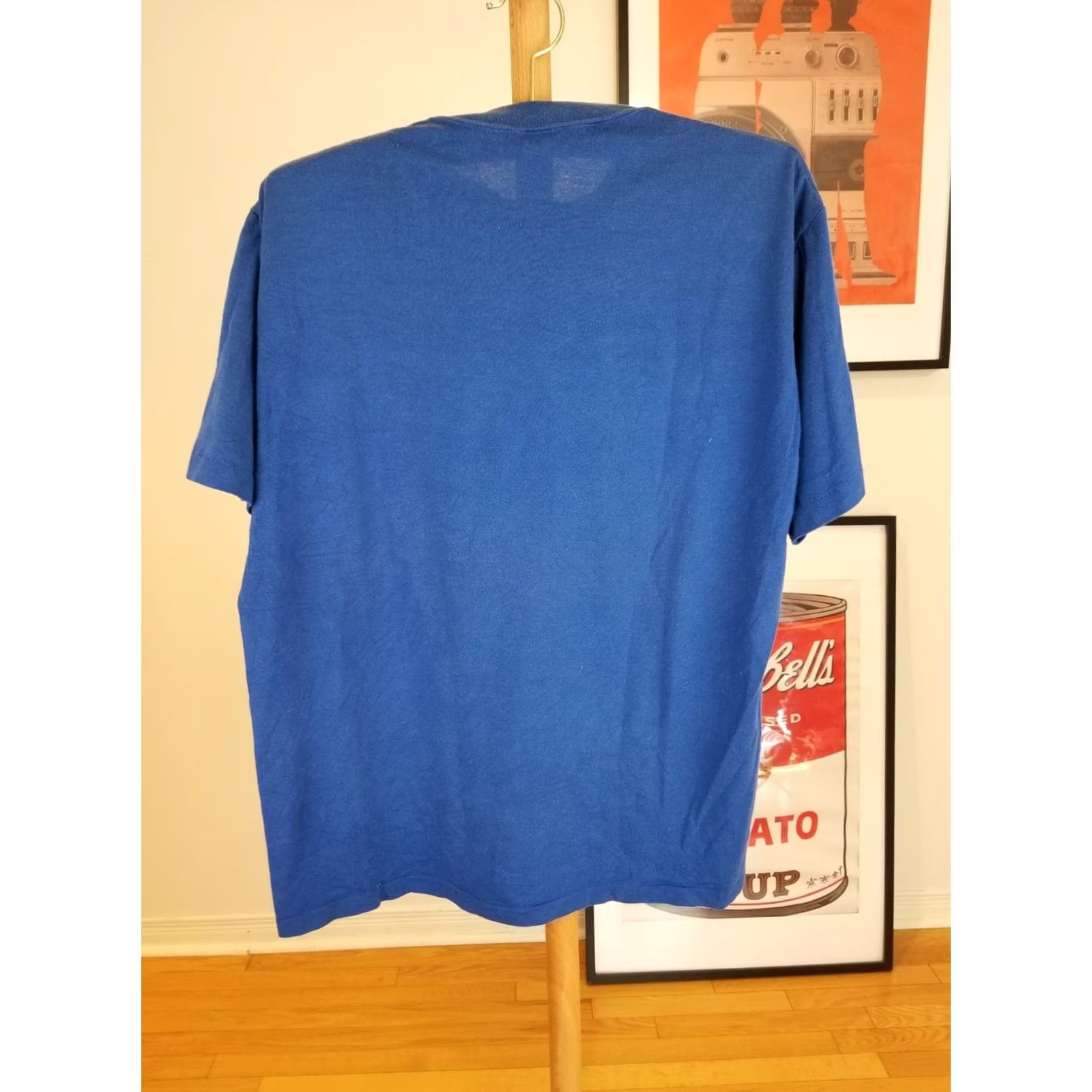 Vintage VINTAGE 80's UK IM CHAMPS THIN BLUE SINGLE STITCH T-SHIRT SZ XLARGE Mens Shirt Short Sleeve Cotton Blue 80s Champs Shirt XL Mens Size US XL / EU 56 / 4 - 6 Thumbnail