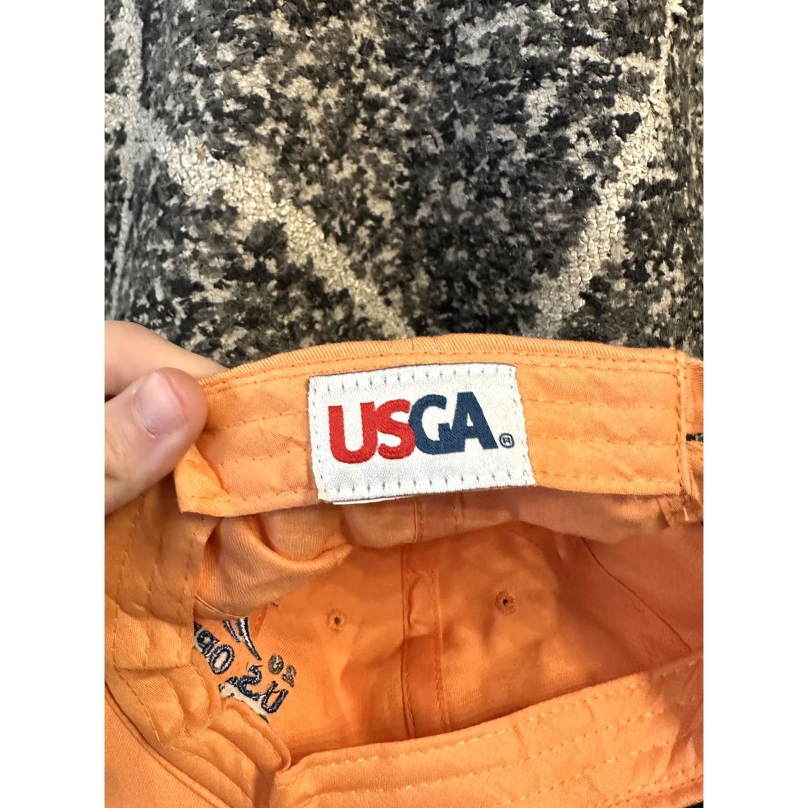 Vintage US Open Chambers Bay 2015 Golf Hat Cap Adjustable Strapback Orange USGA Size ONE SIZE - 3 Thumbnail