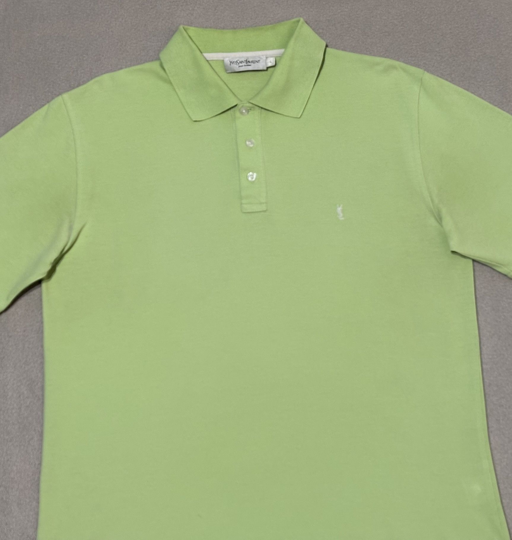 Yves Saint Laurent Yves Saint Laurent vintage Lime Green Polo Large Size US L / EU 52-54 / 3 - 6 Thumbnail