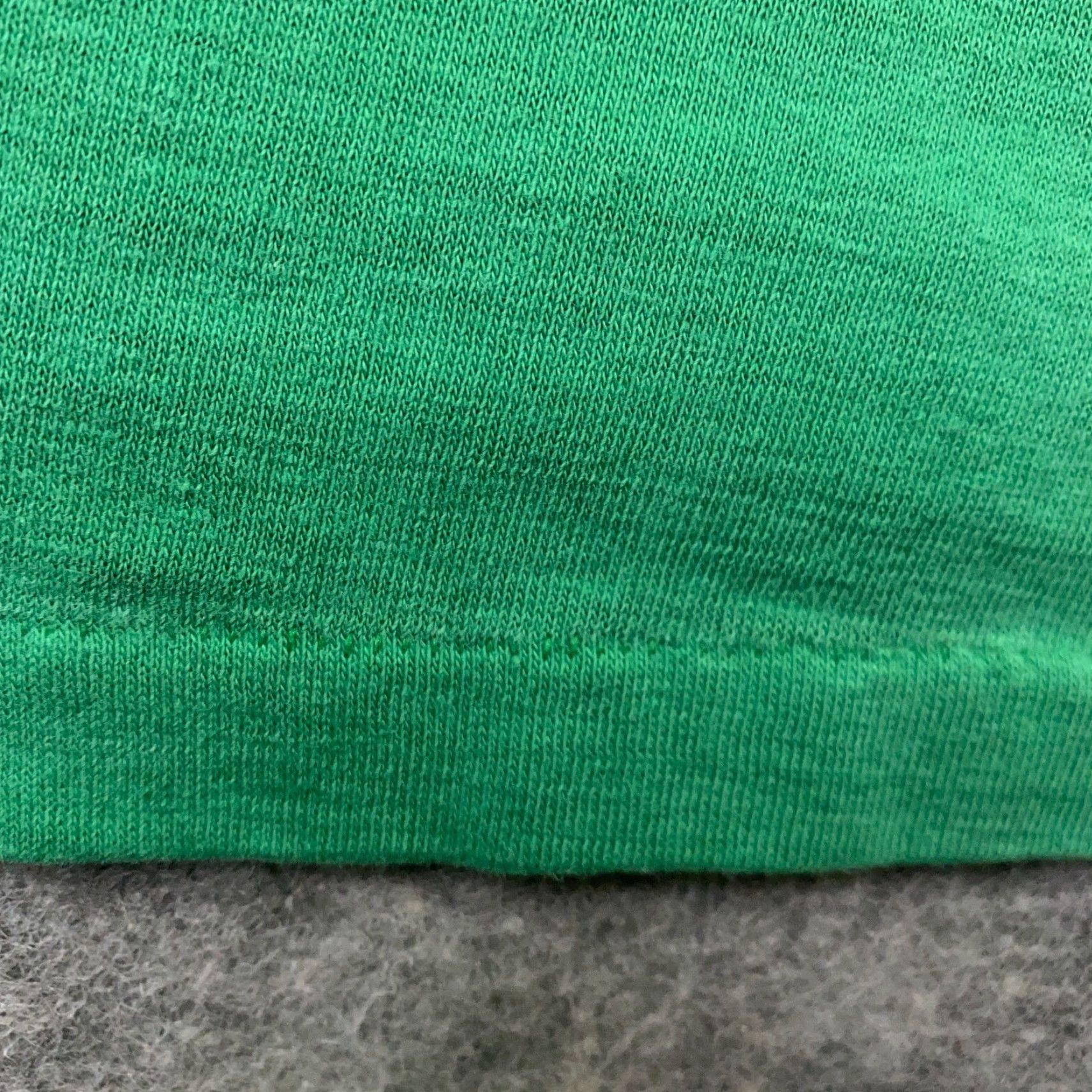 Vintage VINTAGE Advertees Shirt Mens M Green 80s TV Pog Mo Thoin Kiss My Grits Short Sleeve Crew Neck Cotton Polyester Knit T-Shirt Size US M / EU 48-50 / 2 - 4 Thumbnail