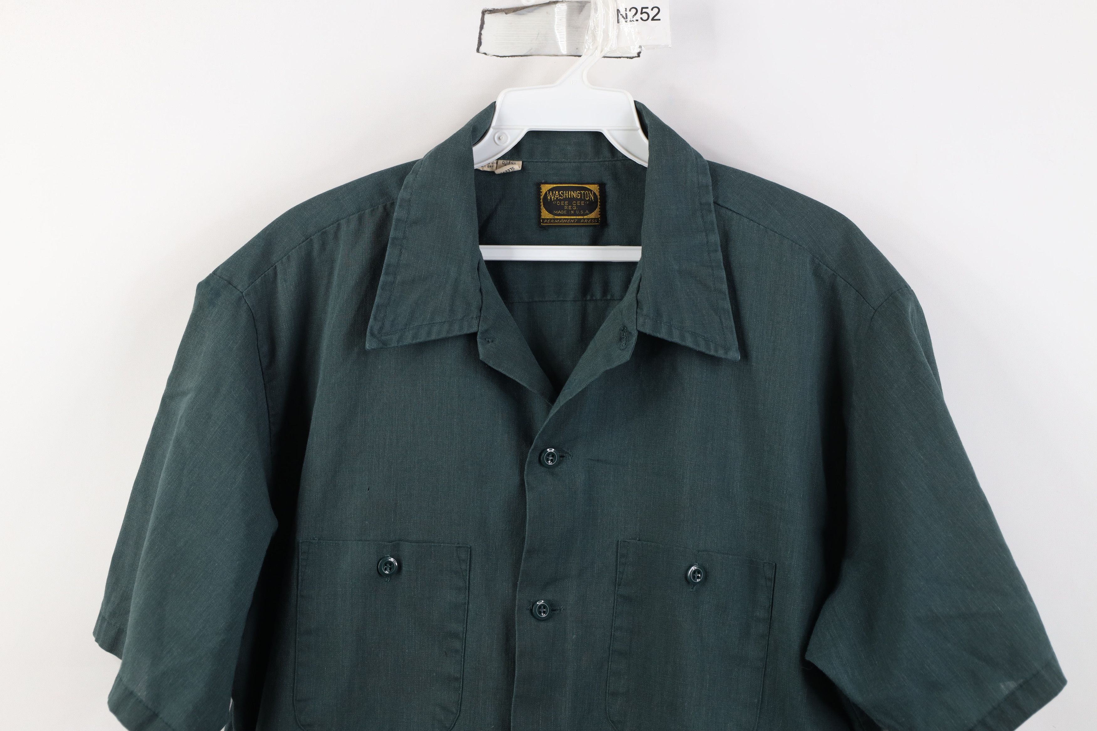 Vintage Vintage 60s Streetwear Mechanic Workwear Button Shirt USA Size US L / EU 52-54 / 3 - 2 Thumbnail