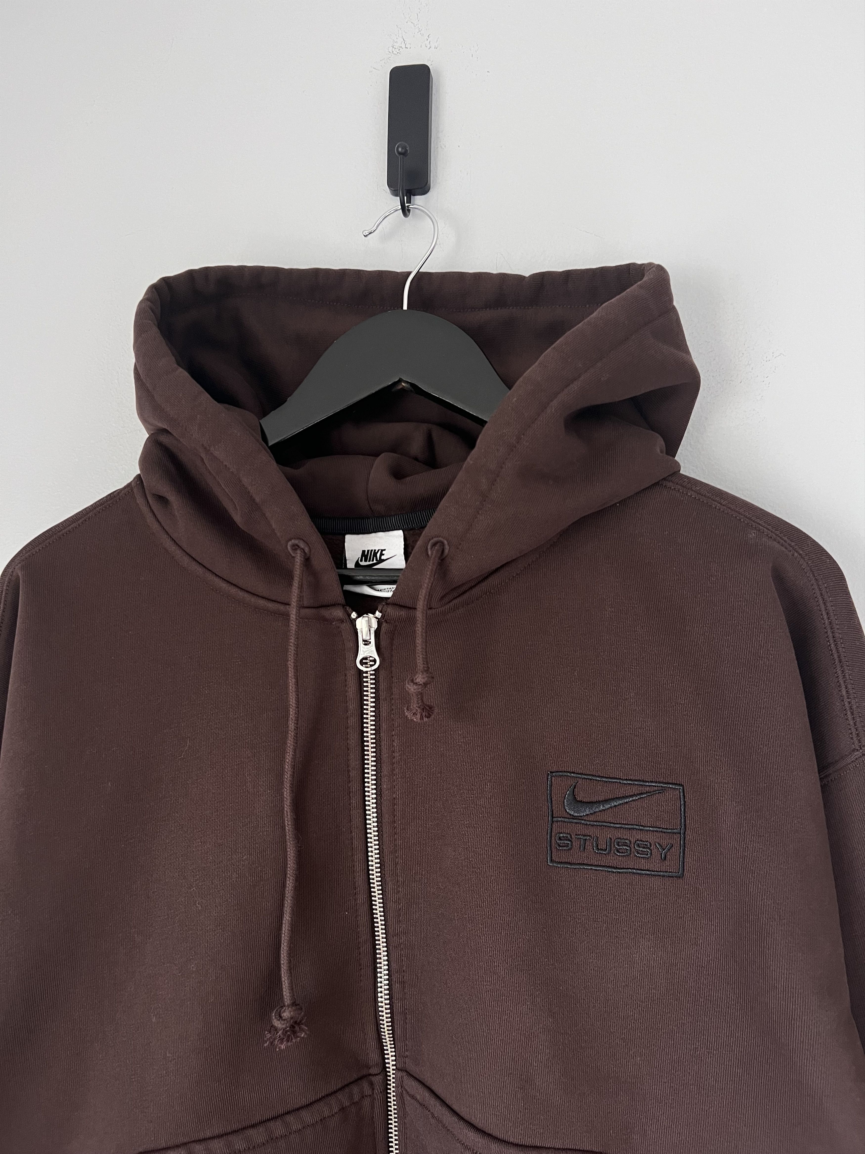 Nike × Stussy Stussy Nike Stone Washed Fleece Zip Sweatshirt in Brown Size US M / EU 48-50 / 2 - 2 Thumbnail