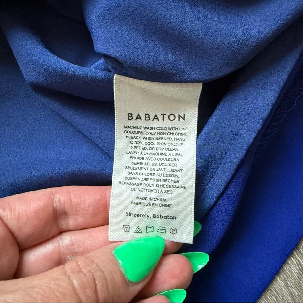 Aritzia Wilfred Blue Wrap Sheath Dress Size M / US 6-8 / IT 42-44 - 11 Thumbnail