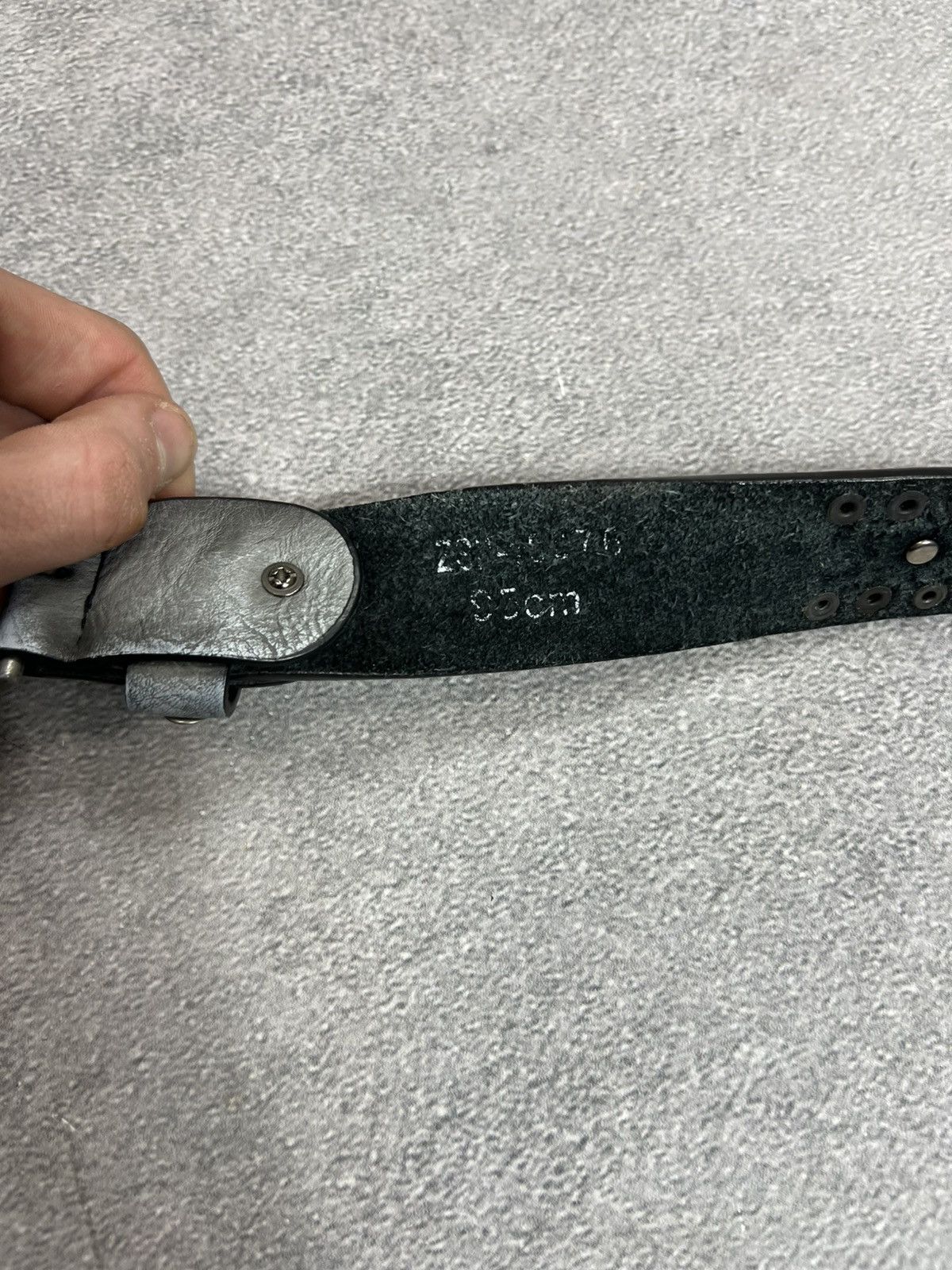 Japanese Brand Vintage Balenciaga Style Japanese Punk Leather Belt 90s Size ONE SIZE - 7 Thumbnail
