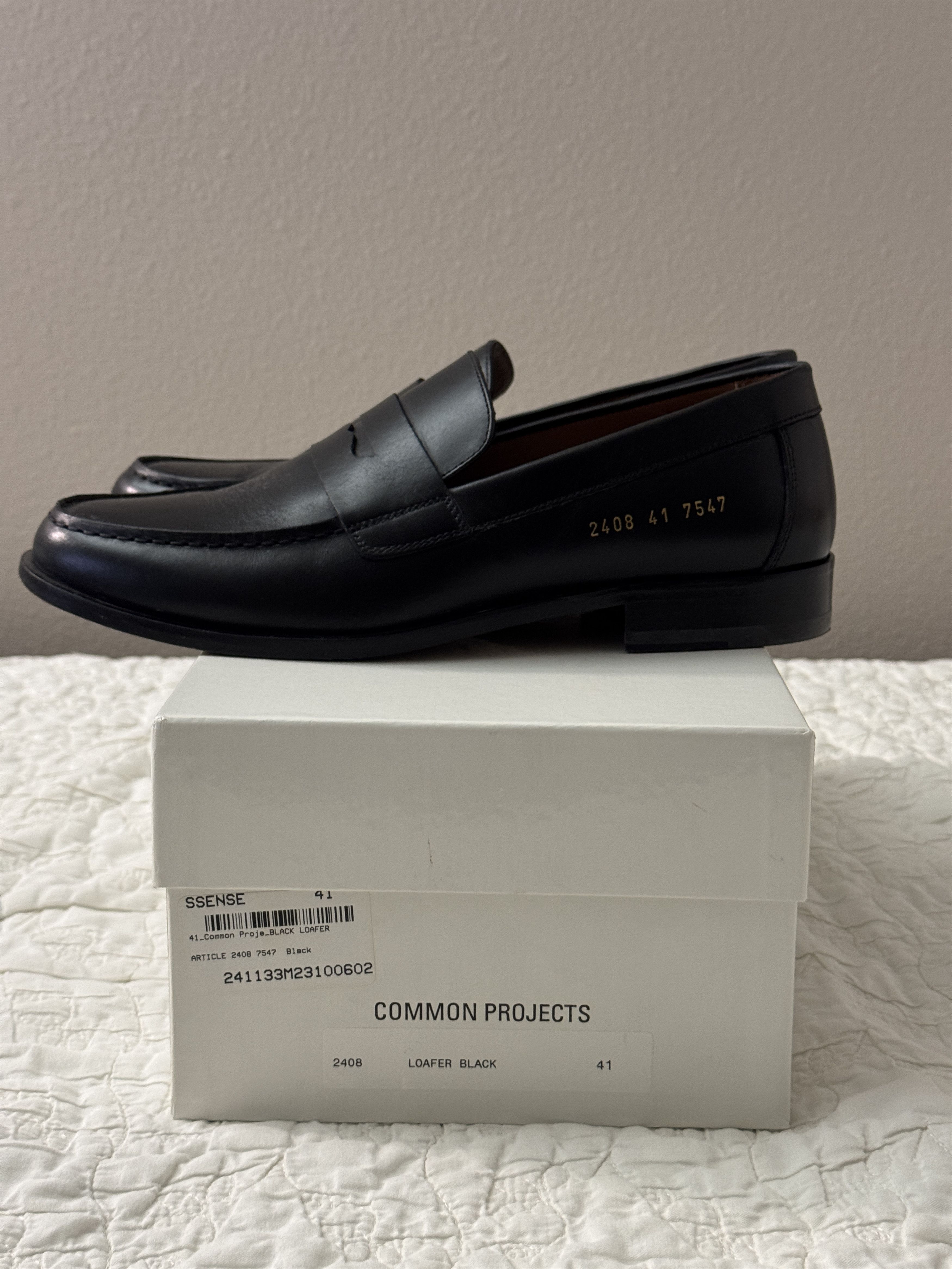 Common Projects Common Projects Black Leather Penny Loafers Size 41 8US Size US 8 / EU 41 - 9 Thumbnail