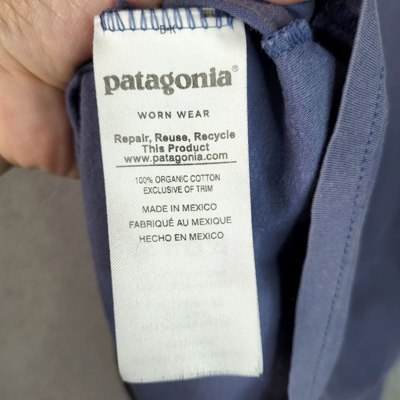 Patagonia Patagonia Men's M Slim fit Short Sleeve T-Shirt Blue Organic Cotton Crew Neck Casual Size US M / EU 48-50 / 2 - 6 Thumbnail