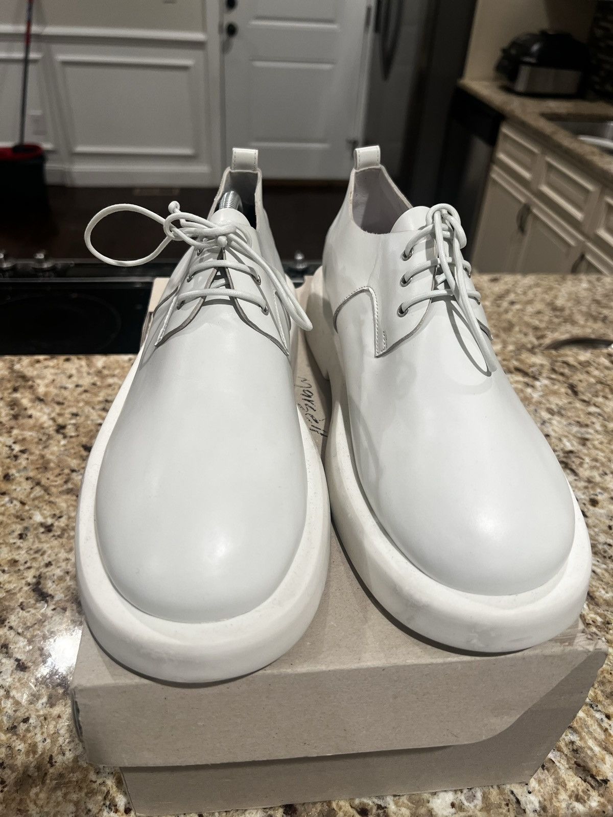 MARSELL White Gomme Gommello Derbys