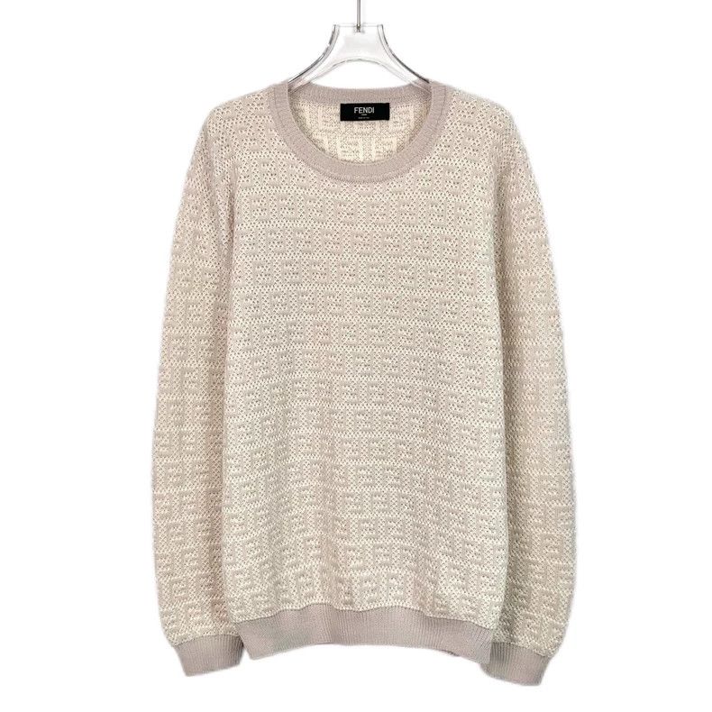Fendi Fendi Logo Print Wool Knit Sweater Size US L / EU 52-54 / 3 - 1 Thumbnail