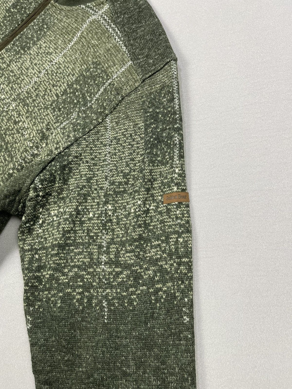 Golden Bear GOLDEN BEAR NATIVE NAVAJO GREEN ZIPPER SWEATER Size US L / EU 52-54 / 3 - 6 Thumbnail
