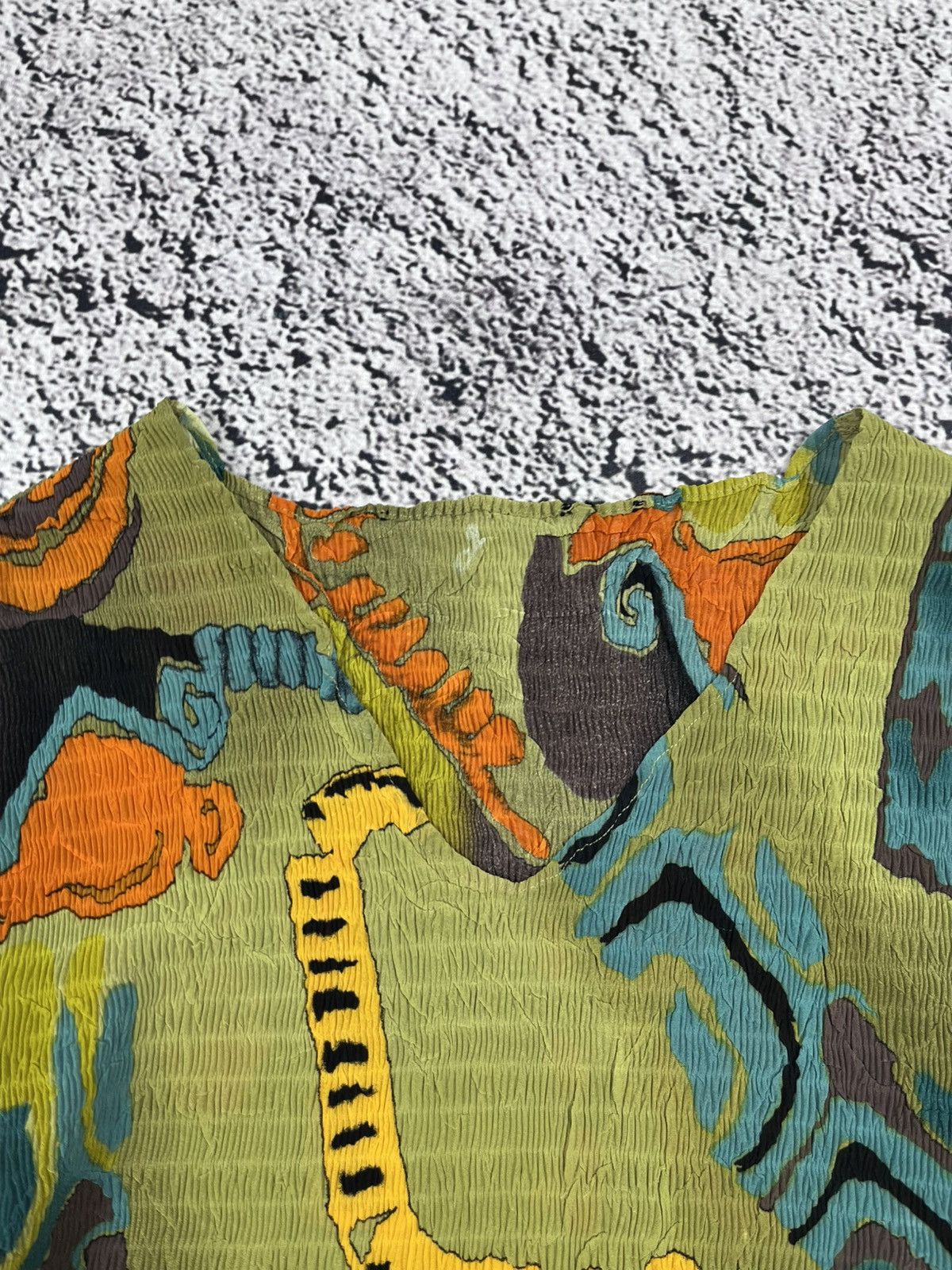 Japanese Brand Vintage Y2K Abstract Graphic Longsleeve Textured Art Top Size S / US 4 / IT 40 - 5 Thumbnail