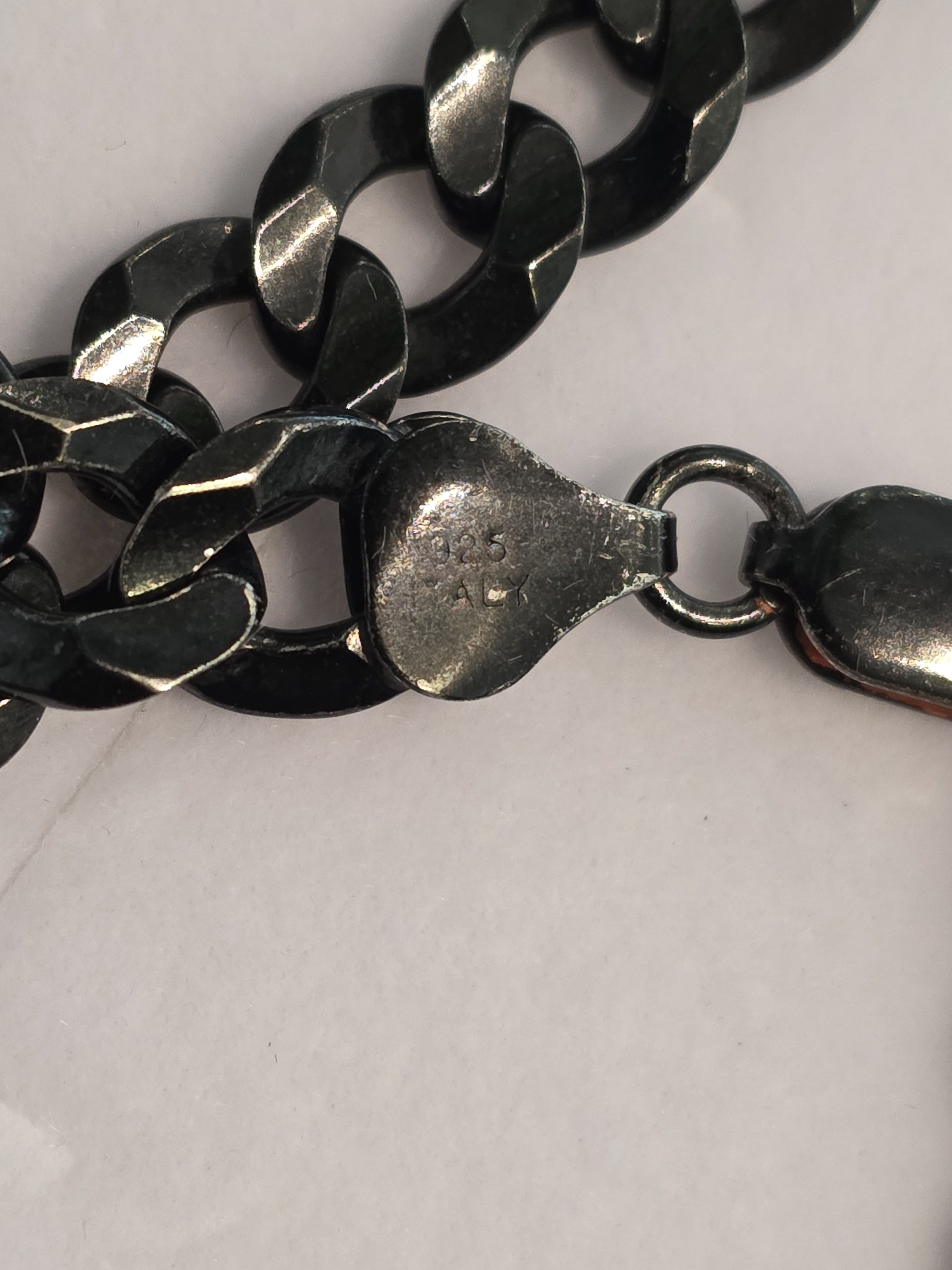 Jewelry 925 Sterling Silver Black Chain 20" Solid Silver Size ONE SIZE - 7 Thumbnail