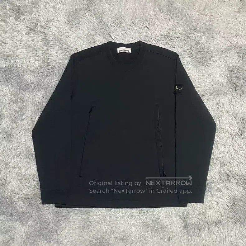 Stone Island Stone Island Double Pocket Round Neck Sweatshirt Hoodie Bl Size US XL / EU 56 / 4 - 1 Thumbnail