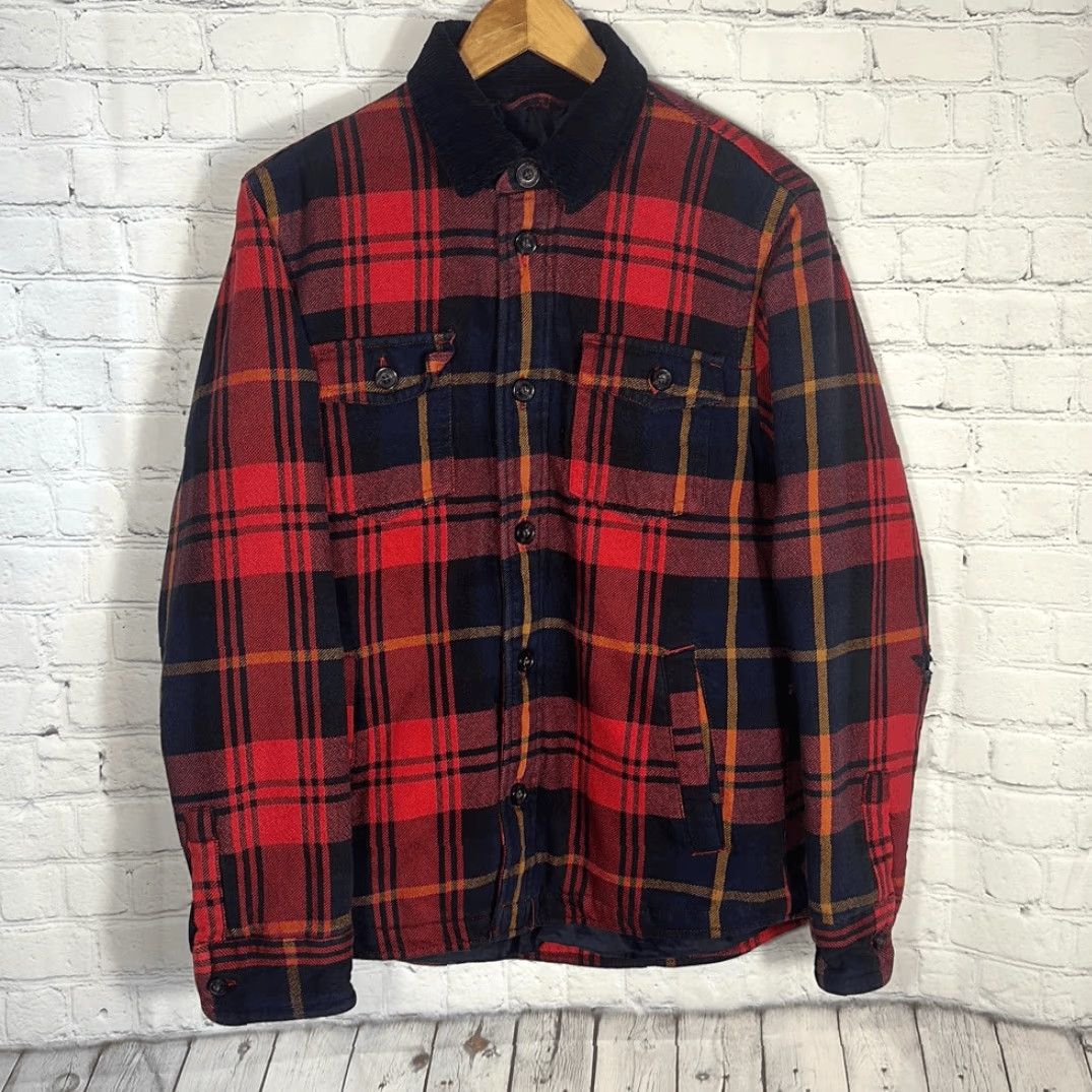 Vintage VINTAGE American Eagle Flannel Shirt Men’s M Red Plaid Fall Mens Hole in Sleeve Shacket Patterned Flannel Shirt Size US M / EU 48-50 / 2 - 2 Thumbnail
