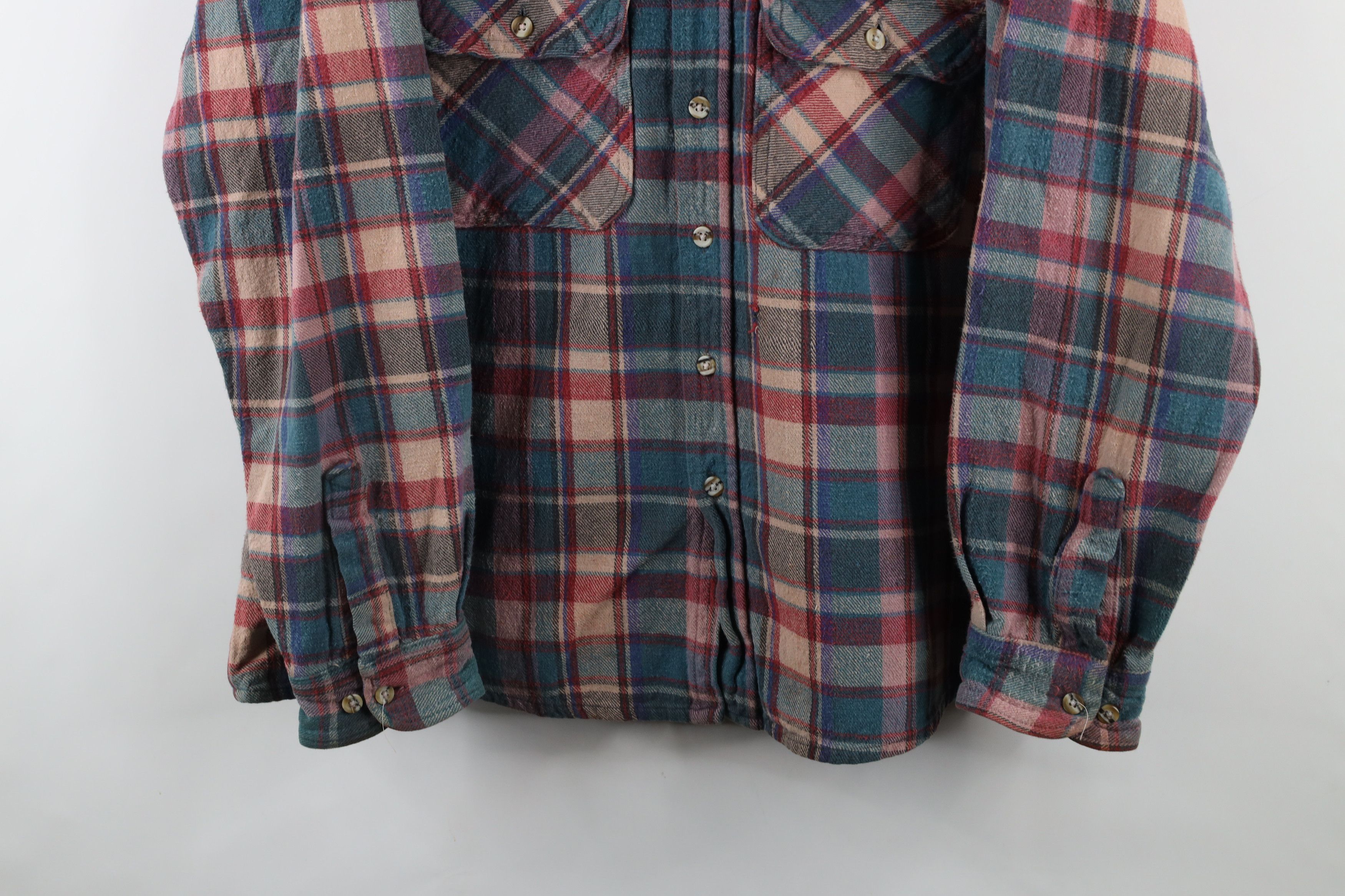 Vintage Vintage 90s Streetwear Heavyweight Button Shirt Plaid Size US XXL / EU 58 / 5 - 3 Thumbnail