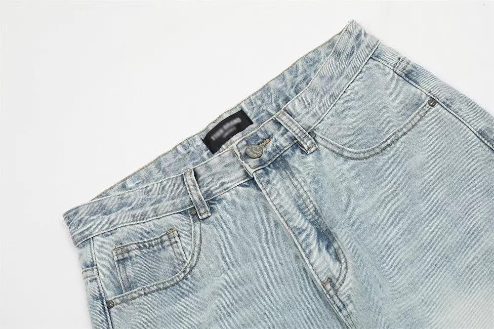 Japanese Brand × Jean Men's street retro straight loose washed ripped jeans Size US 32 / EU 48 - 3 Thumbnail