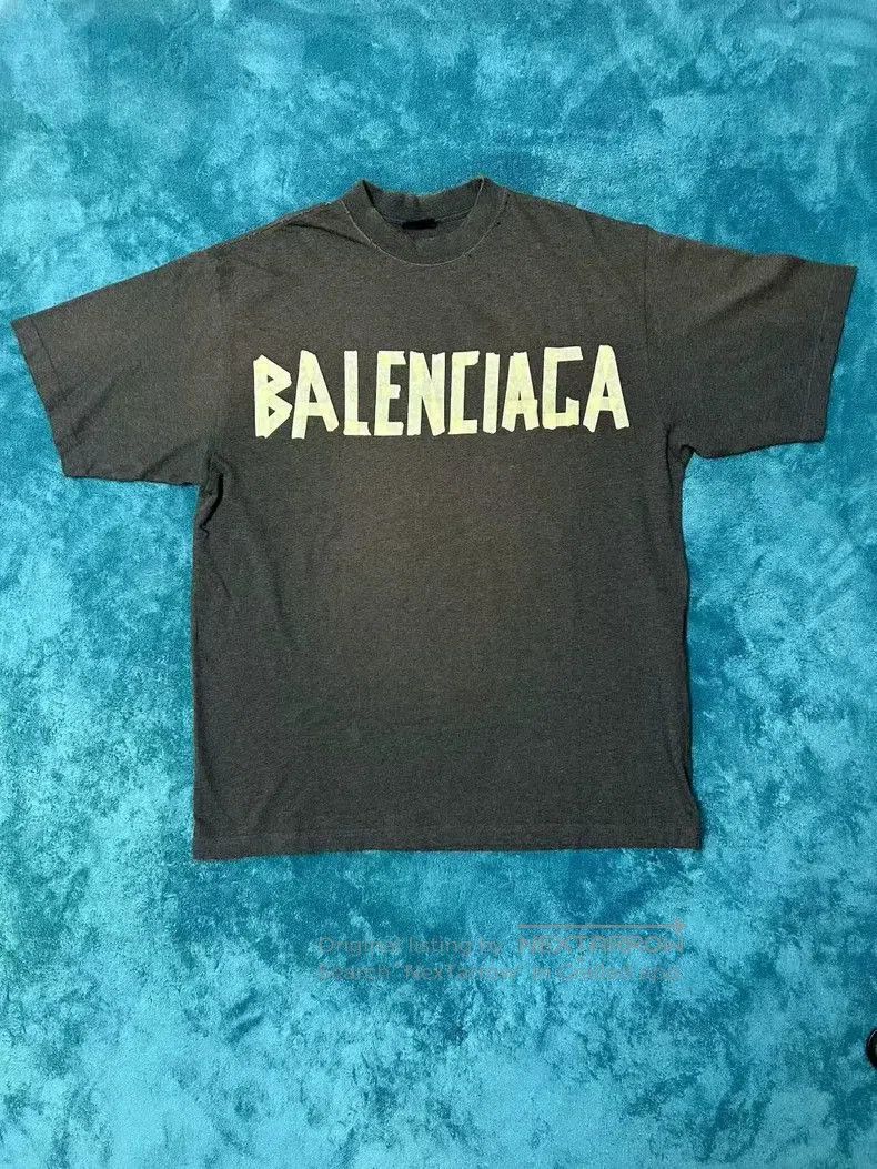 Balenciaga Balenciaga Tape Print Short Sleeve Tee. Size US M / EU 48-50 / 2 - 1 Thumbnail