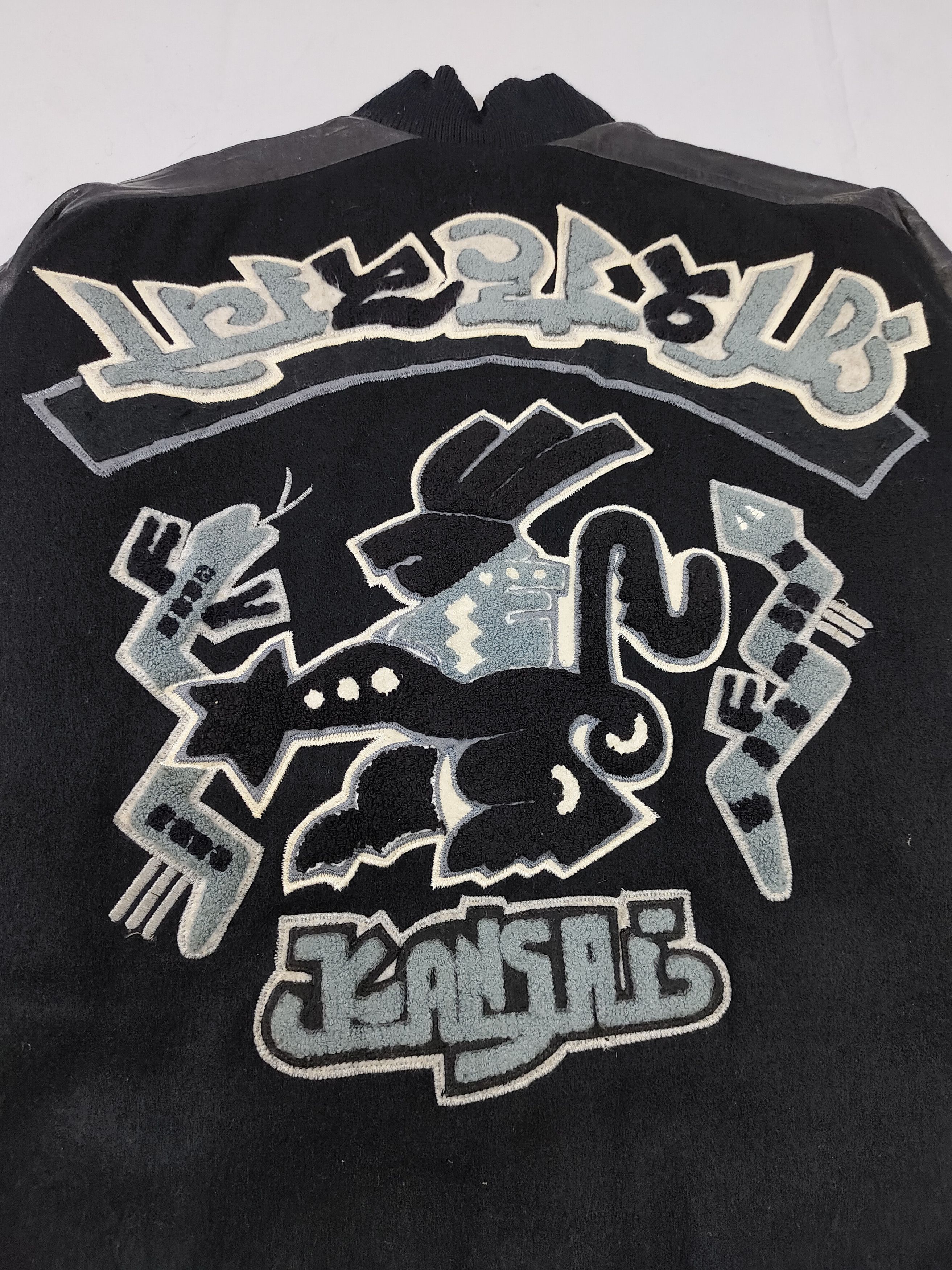 Kansai Yamamoto ARCHIVE📕80s Kansai O2 Artifact Art Wool Leather Varsity Size US M / EU 48-50 / 2 - 4 Thumbnail