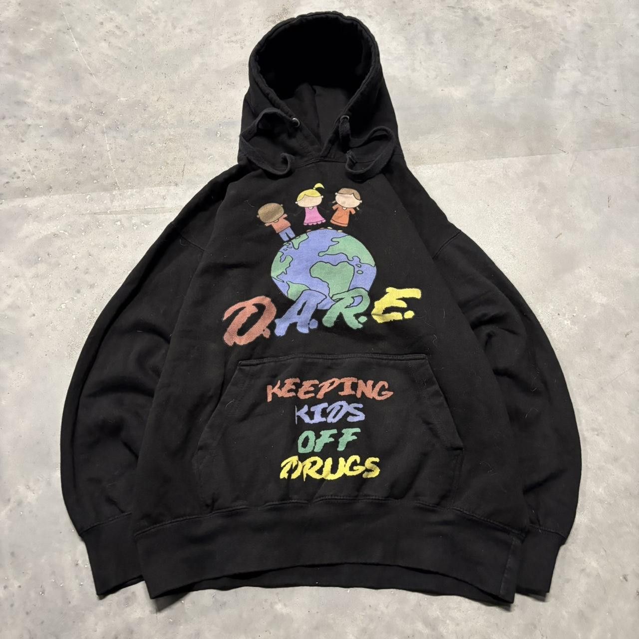 Japanese Brand × Vintage Crazy Vintage Y2K/2000s D.A.R.E. Keeping Kids Off Drugs Awareness Streetwear Hoodie! Size US S / EU 44-46 / 1 - 1 Thumbnail