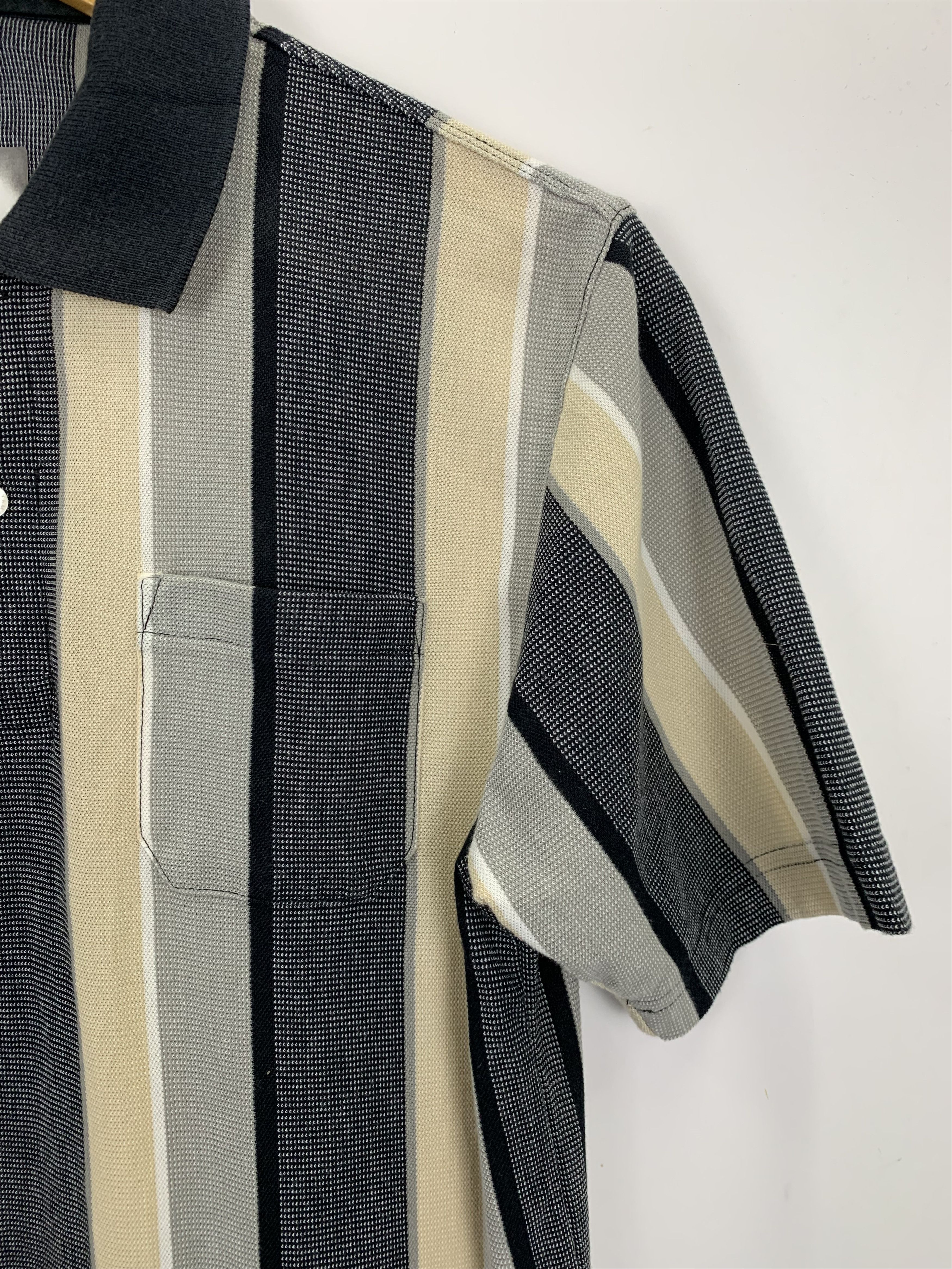 Kansai Yamamoto Vintage Kansai Yamamoto Striped Polo Tee TA0209 Size US M / EU 48-50 / 2 - 6 Thumbnail