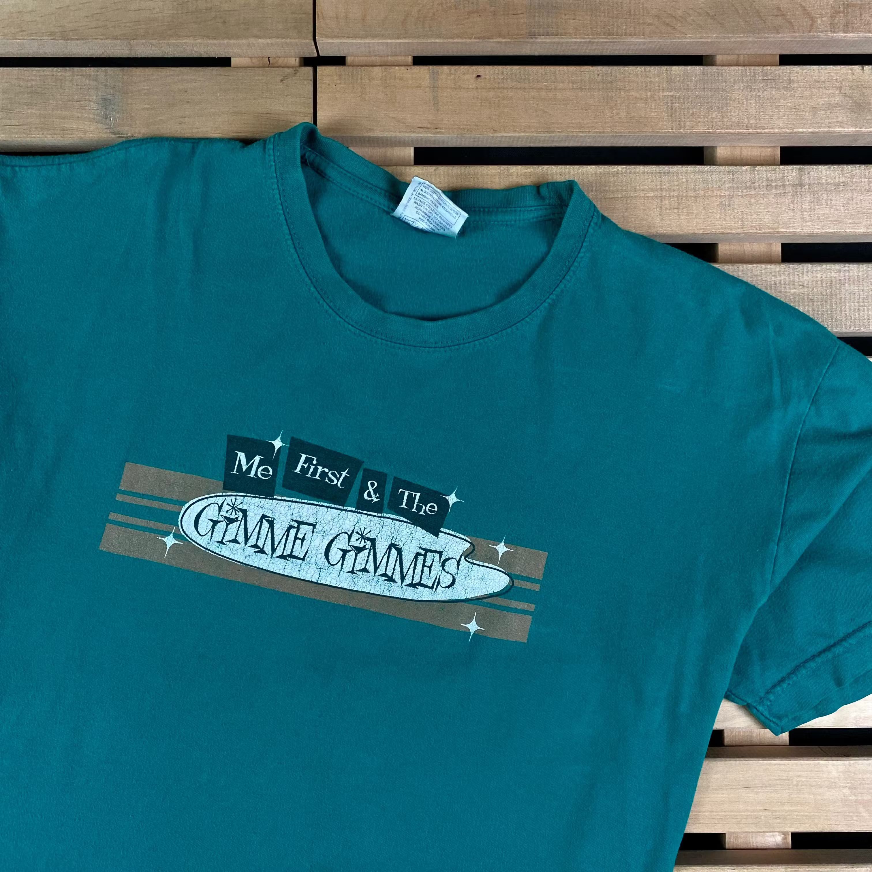 Band Tees × Vintage Mens Vintage T Shirt Me First The Gimmy Gimmes Size L Size US L / EU 52-54 / 3 - 2 Thumbnail