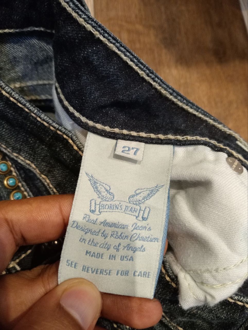 Robins Jeans ROBINS JEAN BLUE DENIM PANTS Size 27" / US 4 / IT 40 - 10 Thumbnail