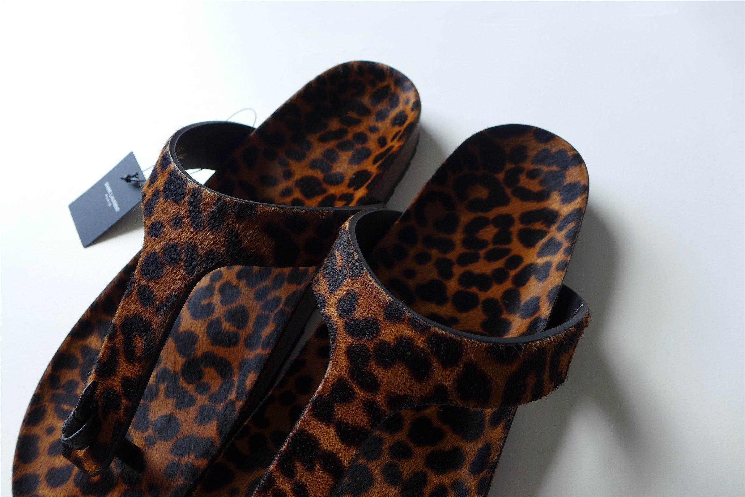 Saint Laurent Paris Saint Laurent Jimmy Sandals - Leopard Print Calf Fur Size US 10 / EU 43 - 6 Thumbnail