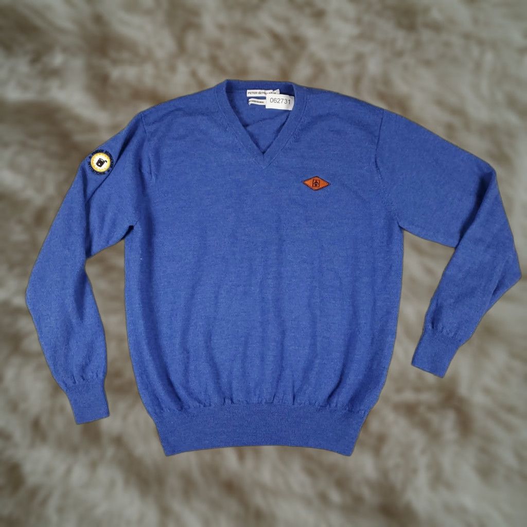 Peter Millar VINTAGE Peter Millar Sweater Mens Medium Knit Wool V-Neck Golf All Seasons Blue Size US M / EU 48-50 / 2 - 1 Thumbnail
