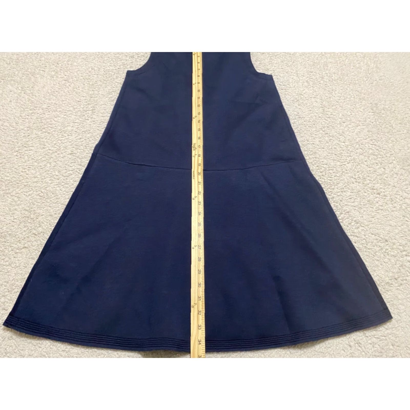 Madewell Madewell Womens Solid Blue Viscose Tank Dress Round Neck Zip Casual Knee Length S Reg Blue Womens Mens? Size S / US 4 / IT 40 - 7 Thumbnail