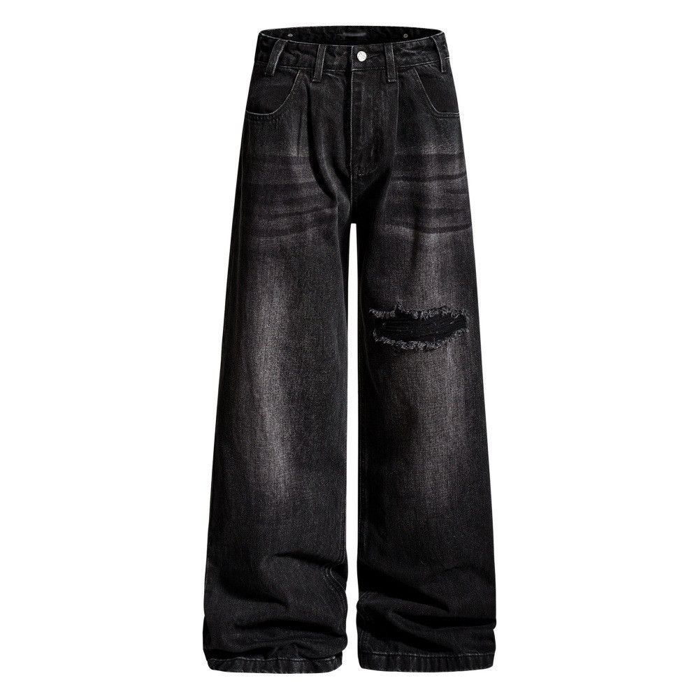 Vintage Men's Retro Punk Washed Distressed Ripped Jeans Size US 32 / EU 48 - 1 Thumbnail