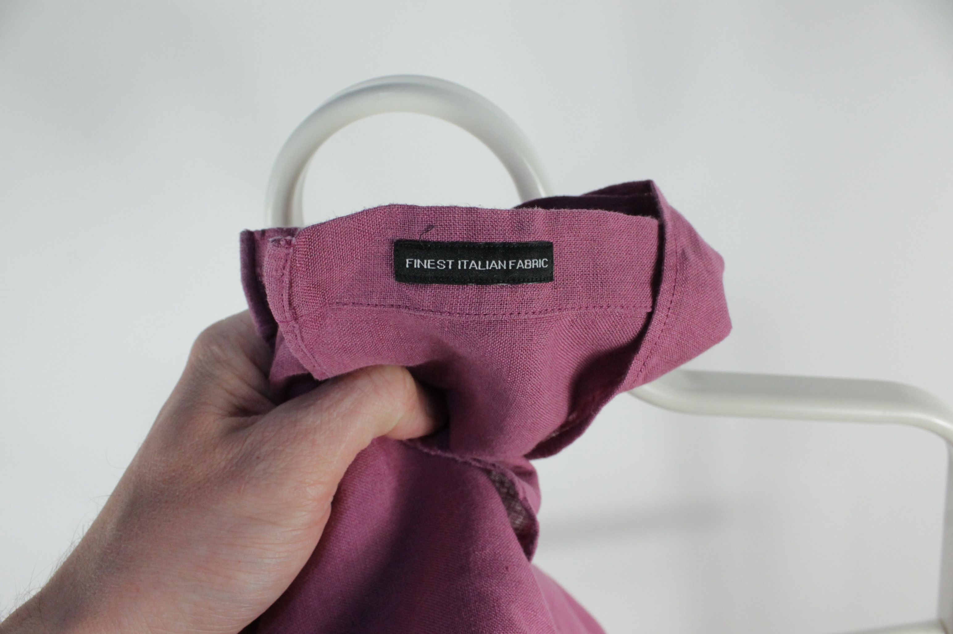 Hugo Boss Hugo Boss Regular Fit Pale Pink Linen Shirt Men's Size US S / EU 44-46 / 1 - 8 Thumbnail