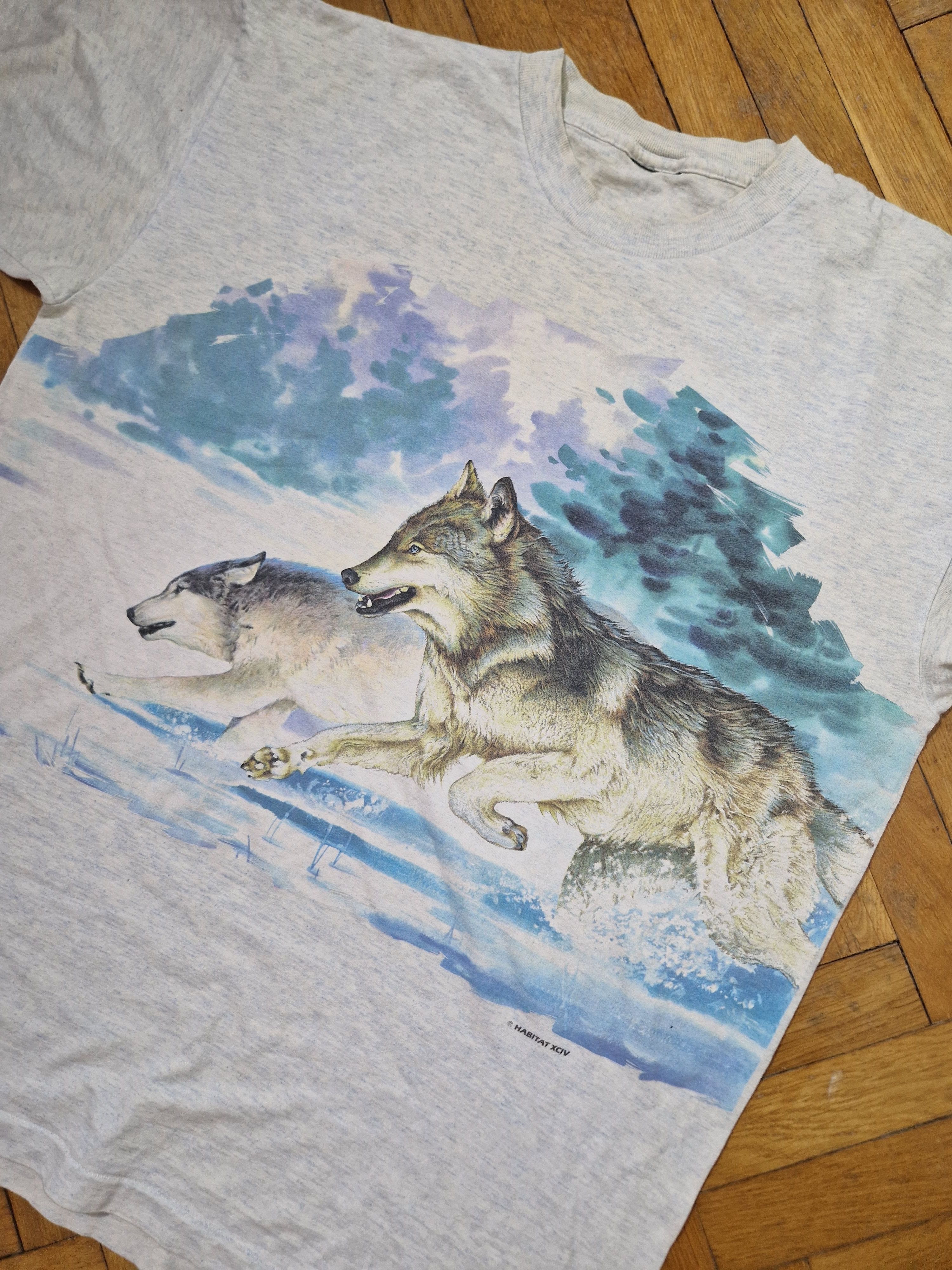 Vintage vintage 90s single stitch wolf tee archive streetwear y2k Size US XL / EU 56 / 4 - 3 Thumbnail