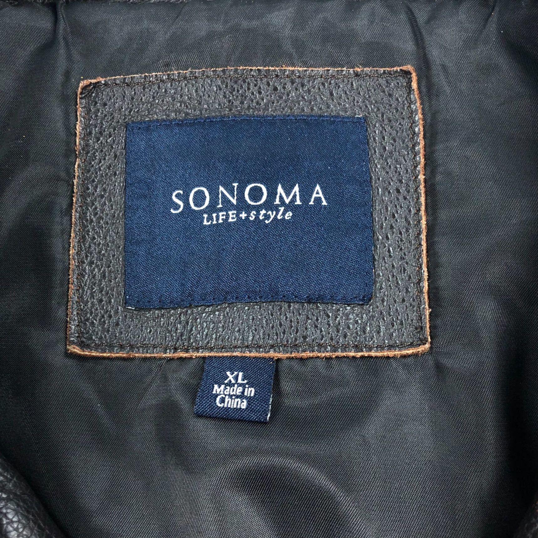 Vintage VINTAGE Sonoma Leather Jacket Mens XL Brown Distressed Bomber Jacket Winter Fall Spring Leather Zip Zipper Mens Size US XL / EU 56 / 4 - 4 Thumbnail