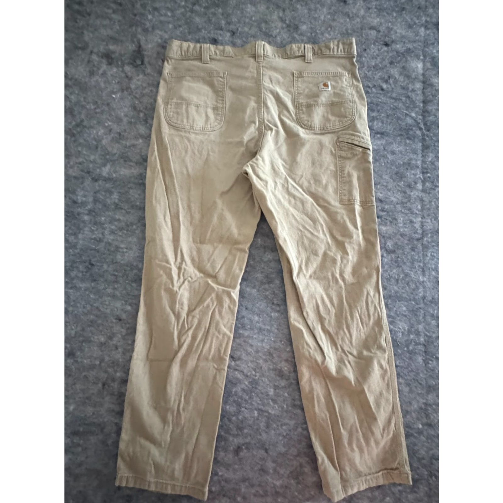 Carhartt CARHARTT Carpenter Pants Mens 42x34 Relaxed Fit Workwear Pants Brown Cotton Twill Zip Flat Front Straight Leg Pockets Workwear Mens 42x34 Size US 42 / EU 58 - 2 Thumbnail