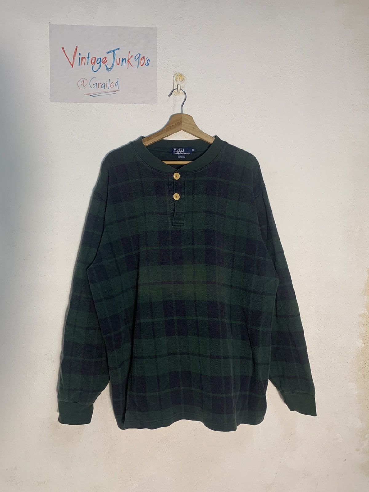 Vintage Vintage Polo by RALPH LAUREN Long Sleeve Rugby shirt Size US XL / EU 56 / 4 - 1 Thumbnail
