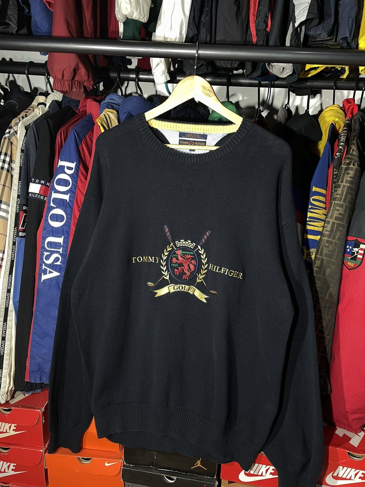 Tommy Hilfiger Sweater Tommy Hilfiger Crest 90’s Vintage Size US XL / EU 56 / 4 - 3 Thumbnail