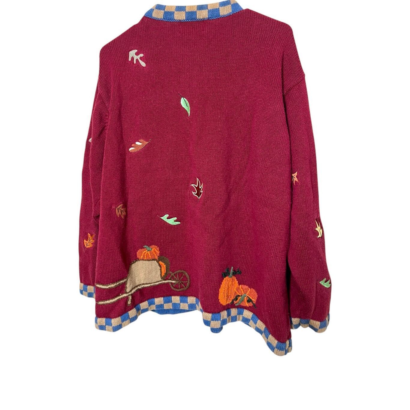 Other Vintage The Quacker Factory Fall Knit Cardigan Sweater Women's Sz 2X 3X Size 3XL / US 20-22 - 7 Thumbnail