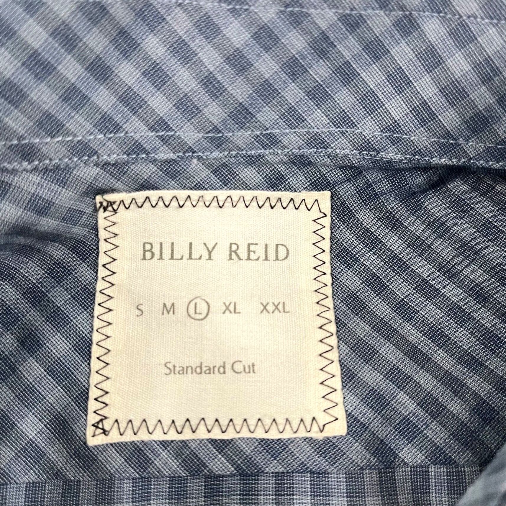 Billy Reid Billy Reid Shirt Mens Large Blue Gray Check Button-Up Long Sleeve Cotton Size US L / EU 52-54 / 3 - 2 Thumbnail
