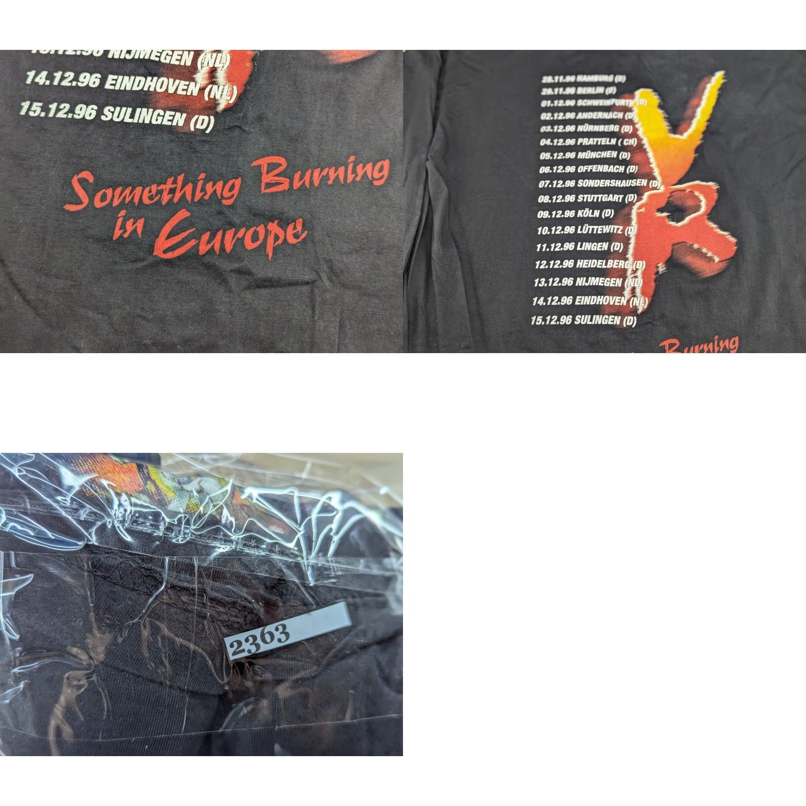 Vintage VINTAGE Airtees T-Shirt Unisex Adults XL Black 90s Europe Tour 1996 Vicious Rumors Something Burning Shirt Size US XL / EU 56 / 4 - 10 Thumbnail