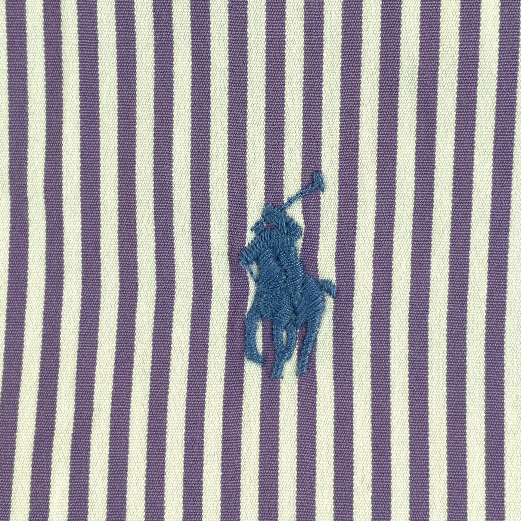 Polo Ralph Lauren Polo Ralph Lauren Oxford Shirt Men 2XL Lavender Striped Slim Fit Long Sleeve Shirt Size US XXL / EU 58 / 5 - 3 Thumbnail