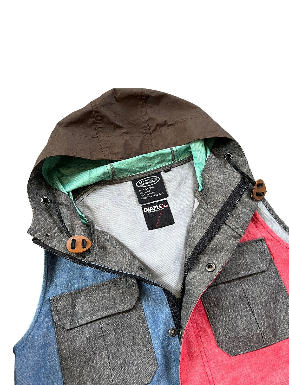 Manastash Manastash Multicolor Hooded Vest Size US S / EU 44-46 / 1 - 9 Thumbnail