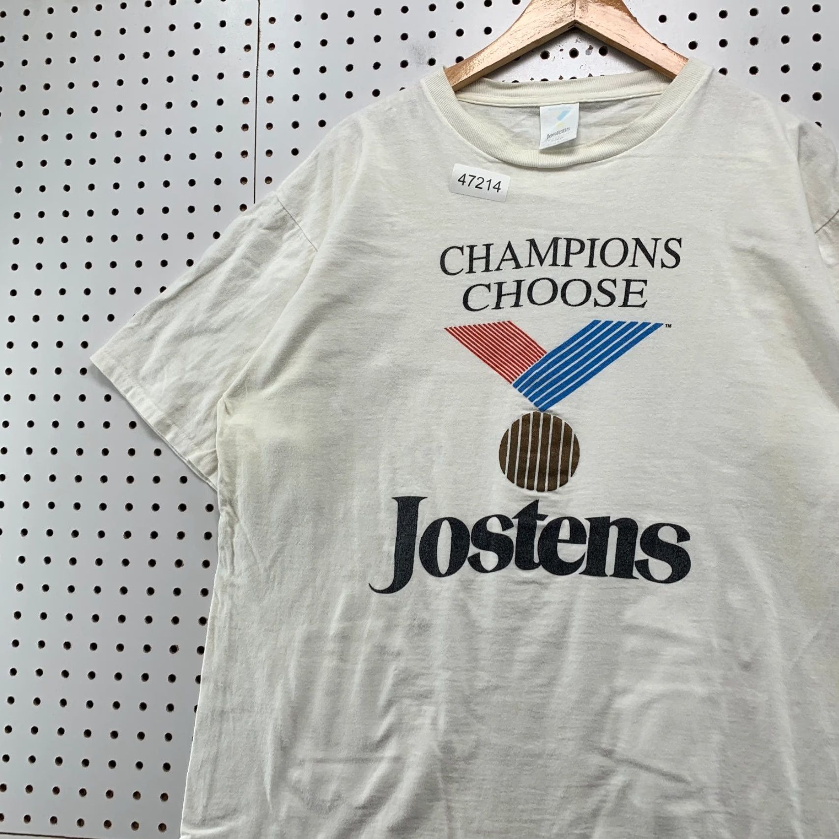 Champion VINTAGE Jostens T-Shirt Mens XL White Champions Choose Graphic Short Sleeve USA Size US XL / EU 56 / 4 - 4 Thumbnail