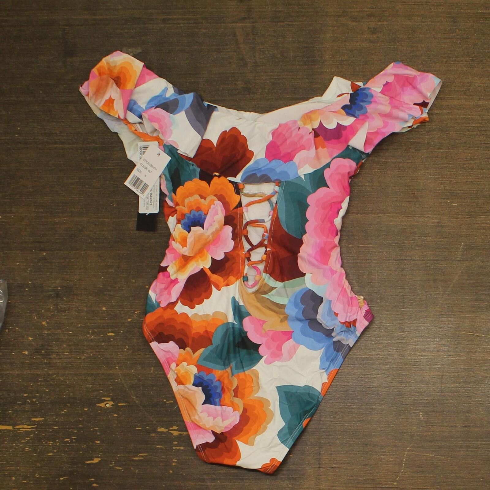 Other La Blanca Rhythm Ruffle-trim One-piece Swimsuit Multi Pink 6 Size ONE SIZE - 2 Thumbnail