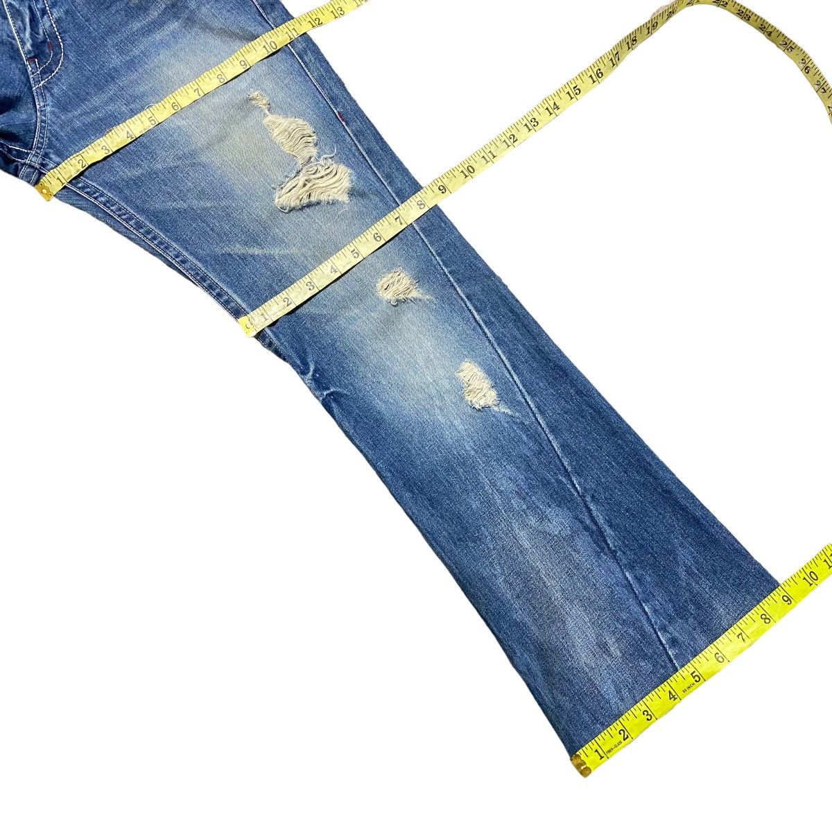 Tornado Mart Tornado Mart Distressed Denim Flare Jeans Size US 30 / EU 46 - 19 Thumbnail