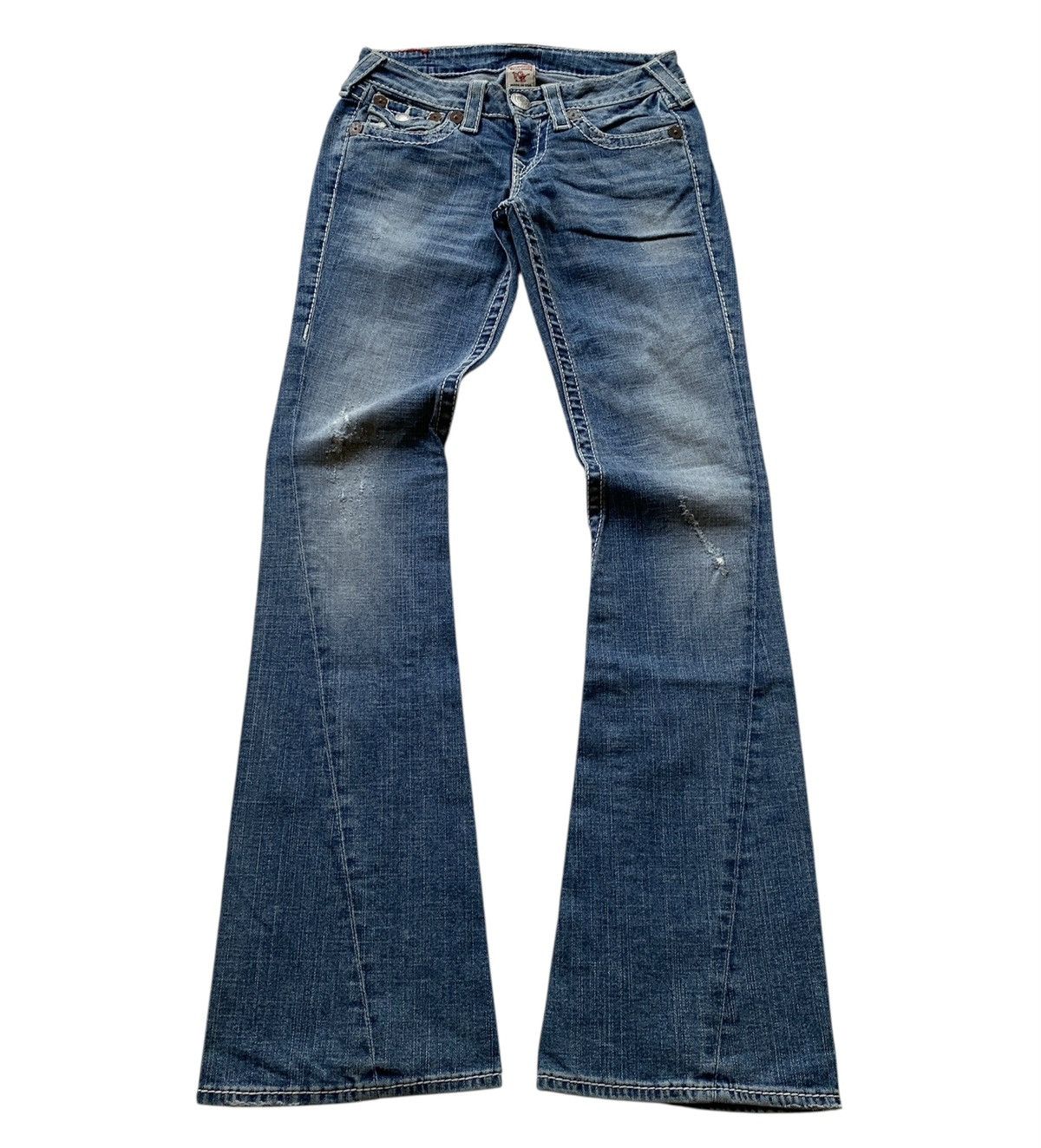 True Religion 2000’s True Religion Joey Distressed Bootcut Flare Pants Size US 28 / EU 44 - 1 Thumbnail