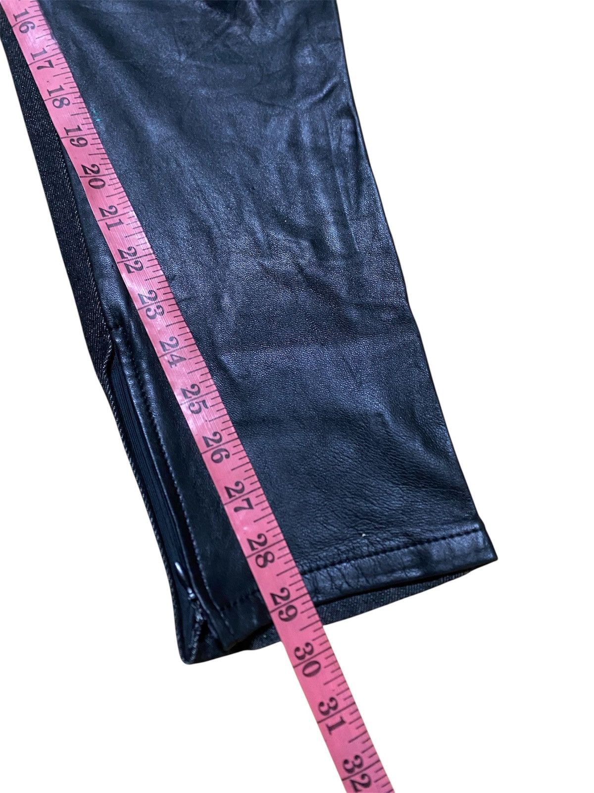 Other Vintage Luna Mattino Half Leather Jeans Size 27" / US 4 / IT 40 - 14 Thumbnail