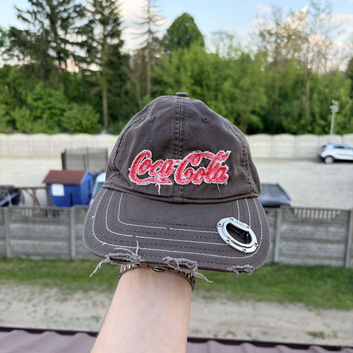 Coca Cola Vintage Coca Cola Cap Distressed Brown Y2K Hat Bottle Open Size ONE SIZE - 1 Thumbnail